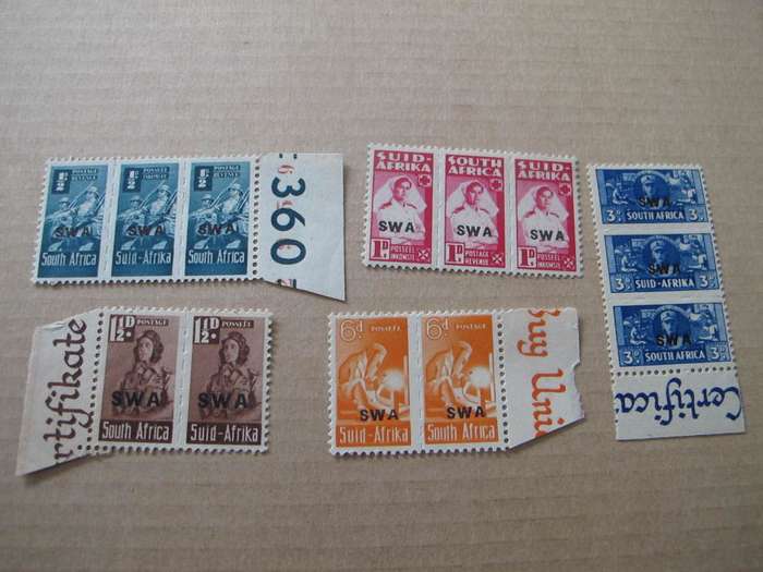 South West Africa -1943-44 War Effort -  1/2d , 1d, 1 1/2d , 3d, 6d - MNH